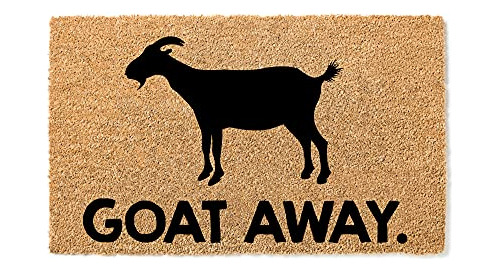 Felpudo Divertido De Cabra De Goat Away, Calidad Premium, Pa