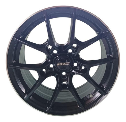 Juego De Llantas 16x7 5x108 Et38 Matt Black Machine Lip 510