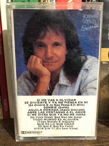 Cassette Roberto Carlos - Sonríe. 1989. Nacional.