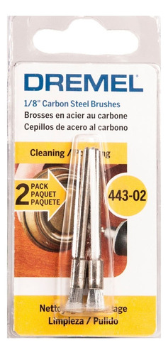 Cepillos De Acero Al Carbón 1/8  X 2 Unidades Dremel 443