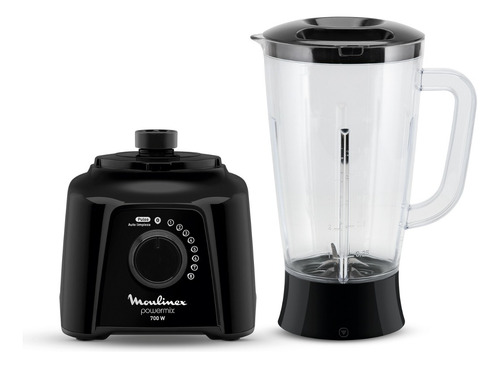 Licuadora Moulinex Powermix Negra 8 Velocidades 2 Litros Negro