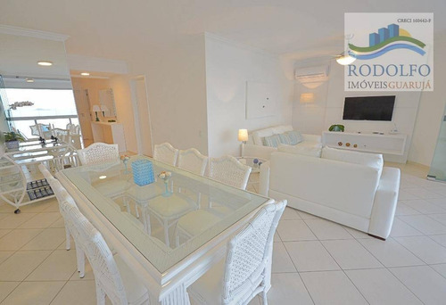Imagem 6 de 24 de Belíssimo Frente Ao Mar!! Guarujá Astúrias, 3 Dts + Dep De Empregada, 3 Suites, 140 Metros Úteis, 2 Vagas E Lazer!! - Ap0352