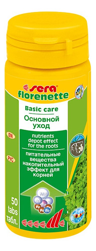 Sera Florenette X50 Tableta Nutritivas Abono Plantas Acuario