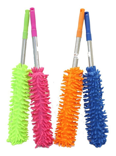 Imagen 2 de 5 de Lampazo De Microfibra Mango Extensible Colores Plumero Suave