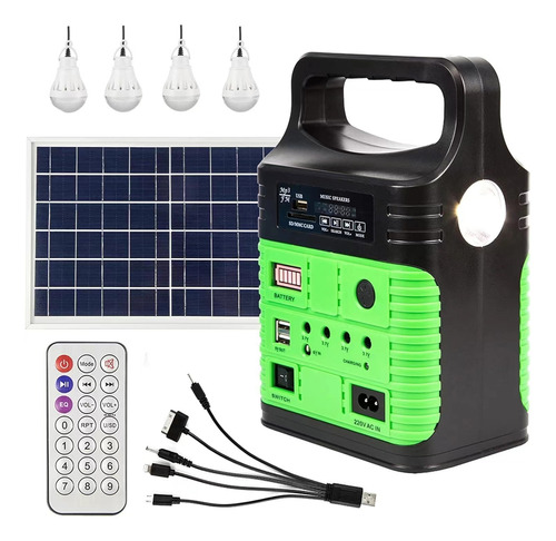 Sistema De Iluminaciòn Solar 10w 4 Focos Lion Tools