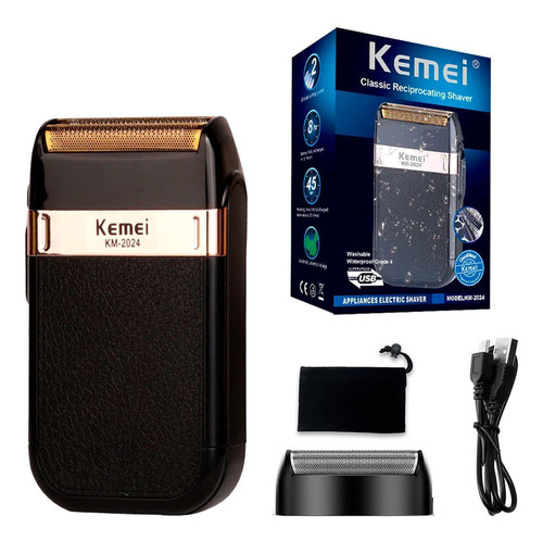 Máquina De Barber Shaver Kemei Km-2024 Bivolt