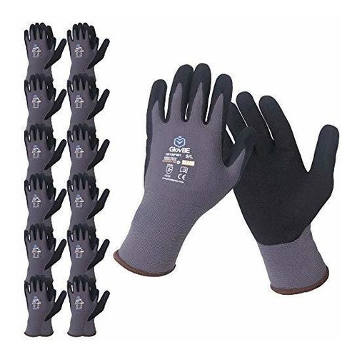 Guantes De Trabajo - Glovbe 12 Pairs Nylon Work Gloves, Nitr