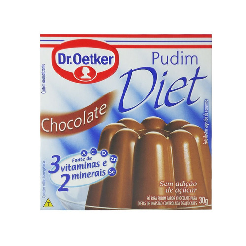 Kit 10 Pó Para Pudim Diet Sabor Chocolate Dr.oetkercaixa 25g