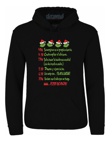 Sudadera Hoddie Agenda Grinch Navidad Varios Colores