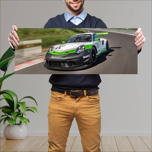 Cuadro 30x80cm Auto 2018 Porsche 911 Gt3 R Auto 173