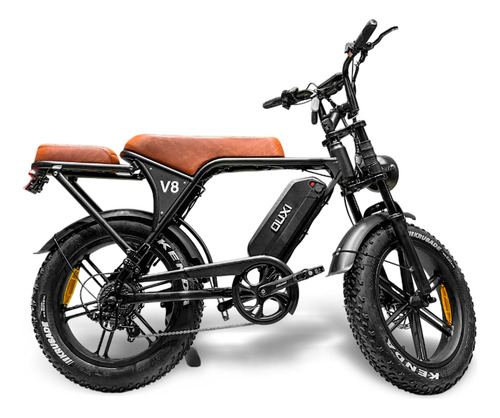 Bicicleta Elétrica Com Autonomia De 50 Km Bateria Durável V8