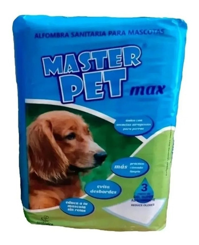 Paños Pañales Perro Masterpet Max Entrenamiento 90x60 X10uni
