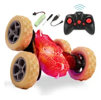 Comprar Lictin Coche Teledirigido Para Niños De 6-12 Años,Todoterreno De 2,4 GHz, Doble Cara, Rotación De 360°,Con Faros Y Luces En Las Ruedas, Regalo De Cumpleaños De Halloween Para Niños Y Niñas,Color Rojo
