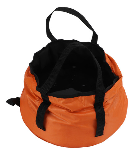 Lavabo Plegable Naranja Con Asa De Cubo Plegable Portátil