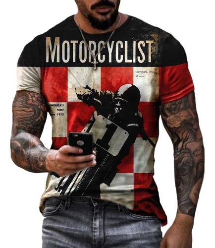 Hjb Triumph Motorcycle Graphic 3d Print Camisetas Para