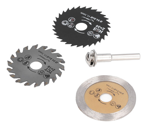 Hoja De Sierra Circular Hss Wood, 4 Piezas, 7000 Rpm, Corte