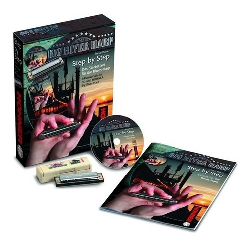 Imagen 3 de 10 de Metodo Curso De Armonica Hohner Big River Harp Libro Cd