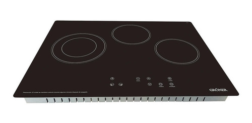Imagen 2 de 2 de Encimera eléctrica Gröner HE3T-B negra 220V - 240V
