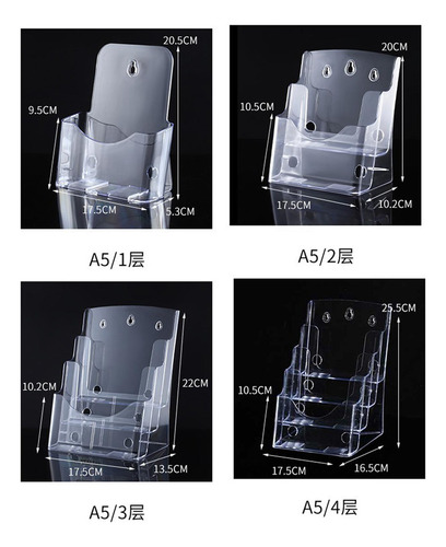 Soporte Para Folletos De Acrílico, Soporte Para 3 Niveles