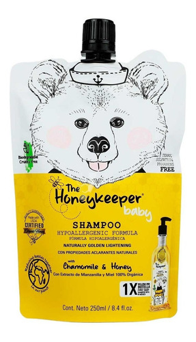 3pc Shampoo The Honey Keeper Baby Manzanilla Y Miel 250ml