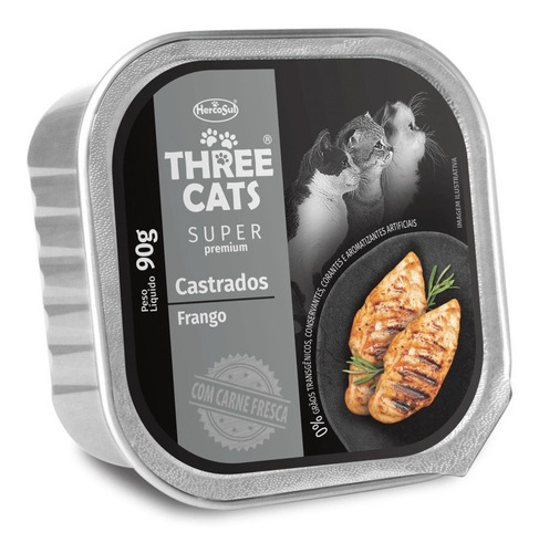 Pate Gato Three Cats Castrado 90g (caja X12)