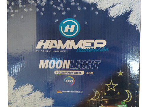Luces De Navidad, Copito Estrellas Y Lunas Hammer 3.5 Metros