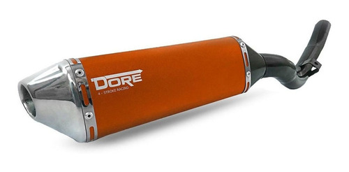 Escape Ponteira Dore Curva Inox Xr 200 / Nx 200 - Laranja