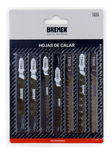 Set Hoja Sierra Caladora Madera Metal X 10u Bremen 7979