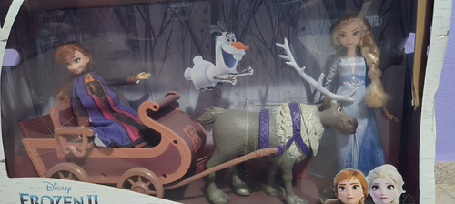 Muñecas Frozen 2 / Muñecos Y Trineo (Usado)