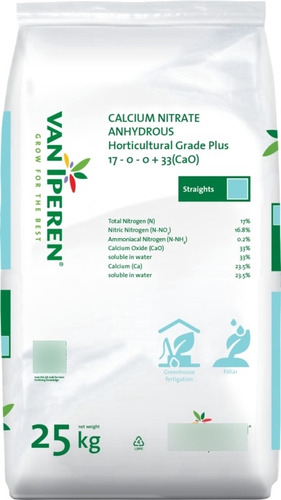 Fertilizante Nitrato De Calcio De Alta Pureza X 1 Kg