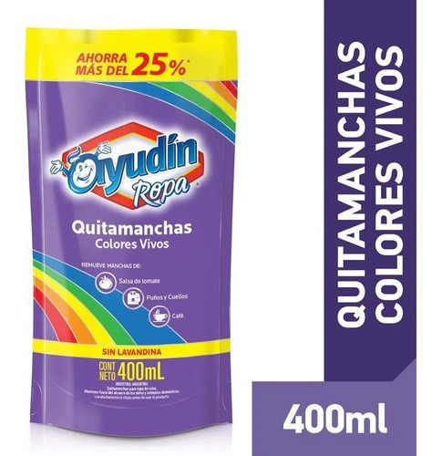 Pack X 4 Quitamanchas Para Ropa Liquido Dp Ayudín 400 Ml