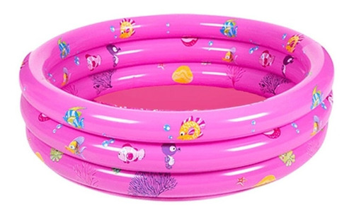 Piscina Inflable Plástico Bebe 3 Anillos  140 Cms Verano