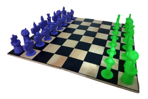 Ajedrez Roblox Impreso 3d Con Tablero-caja De Madera!