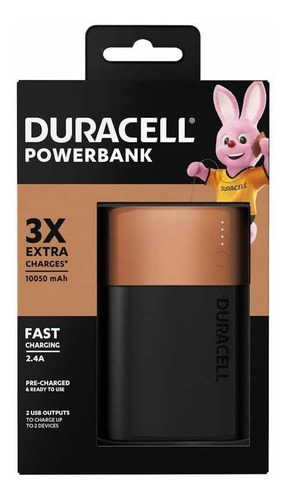 Batería Externa Portatil 10050mah Duracell 2 Usb 3cargas