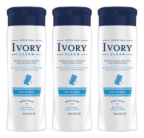 Ivory Body Wash - Original - 12 Oz - Paquete De 3