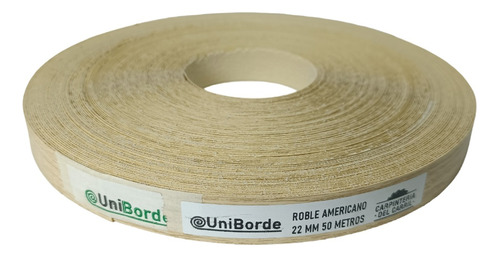 Tapacanto Roble Americano 22 Mm X 50 M Preencolado Especial