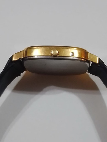 Reloj Omega De Ville Negro Dorado Dorado (Usado)