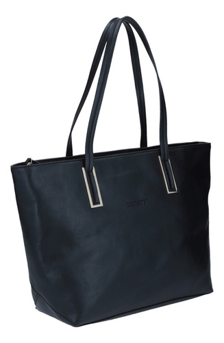 Bolso Tote Negro Chenson Gran Capacidad Semi Rígido