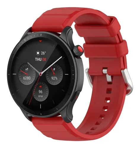 Correa Silicona Con Cierre Ajustable De Acero Para Amazfit Gtr 4