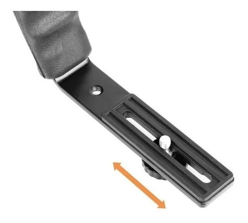 Suporte Duplo Tipo L Flash Câmera Tripé 1/4 Com 2 Sapatas