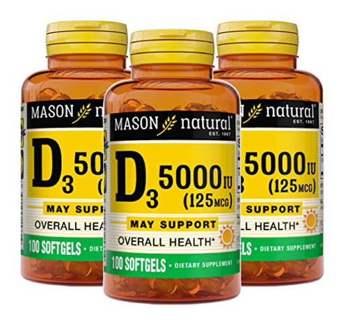 Suplemento Vitamina D Mason Natural Vitamin D3 125 Mcg (5000