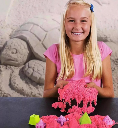 Arena Mágica 1 Kilo Con Moldes Y Piscina Inflable Para Niños