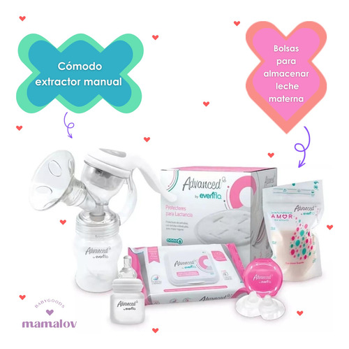 Set De Lactancia Materna Evenflo Con Extractor Manual 6 Pzas