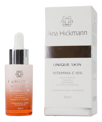 Serum Vitamina C Unique Skin 30ml Ana Hickmann Tom Do Primer Coral-claro