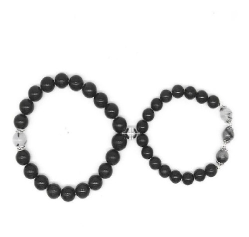 Set De 2 Pulseras Duo Para Parejas Con Imán 