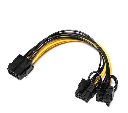 Imagen 3 de 3 de Cable Adaptador Splitter Pcie 8 A 2x 8 Pin (6+2) Rig Minería