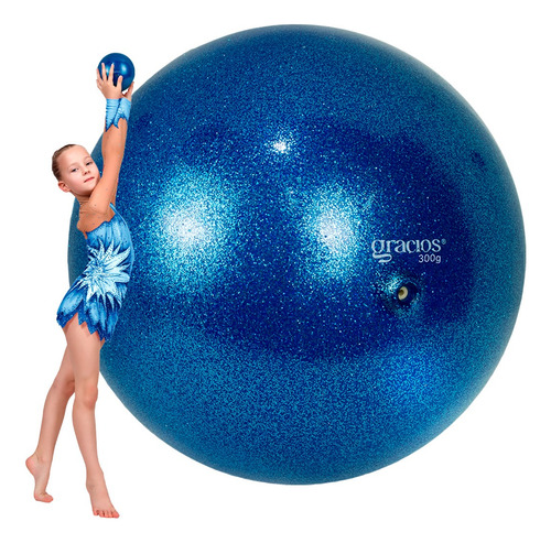 Bola De Ginástica Rítmica Oficial Infantil Com Glitter 300g