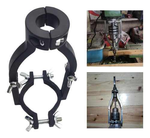 Soporte Fijo Para Taladro Para Agujeros Cuadrados, Negro