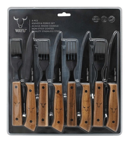 Set Cuchillos + Tenedores 8 Piezas Wayu