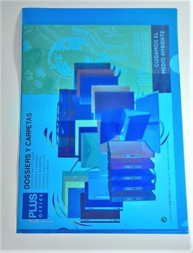 Carpeta En L A4 Color Azul Paquete De 10 Unidades